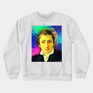 Heinrich Heine Colourful Portrait | Heinrich Heine Artwork 7 Crewneck Sweatshirt